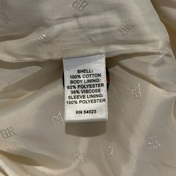 Banana Republic Classic Trench Coat Small Cream White Belted - Picture 12 of 14